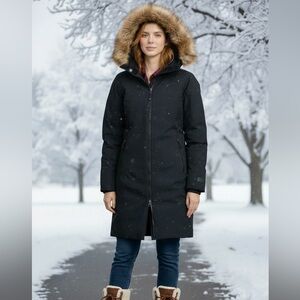 Eddie Bauer Women’s 650 Fill Down Parka Coat Black Size M NWT Waterproof